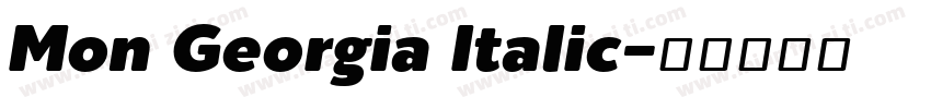 Mon Georgia Italic字体转换